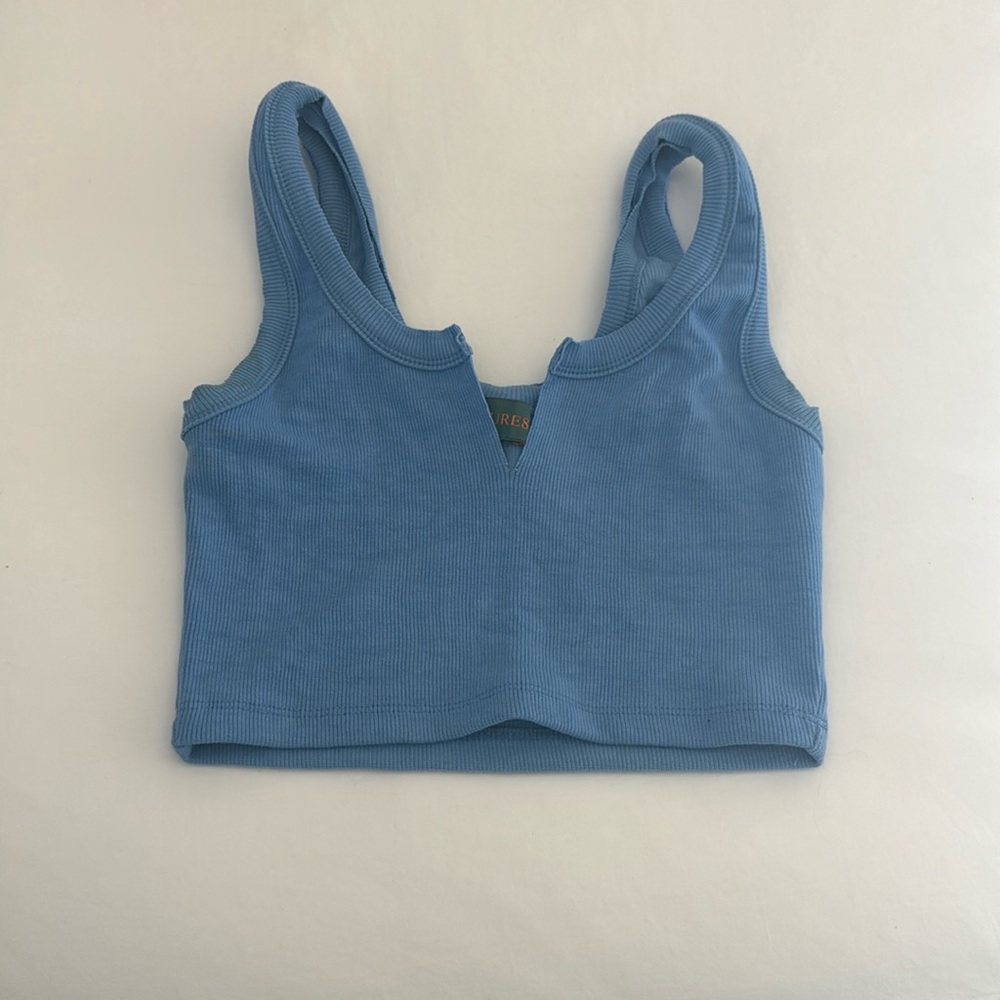 Blue crop top